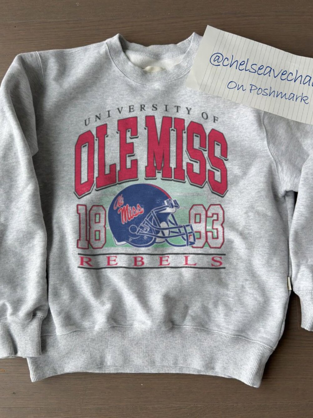 Vintage Ole Miss Rebels NCAA Football Sweatshirt University of Mississippi Shirt